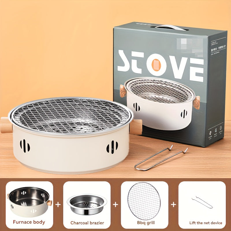 Stainless Steel BBQ Grill Set for Outdoor Cooking, Non-Stick, BPA-Free