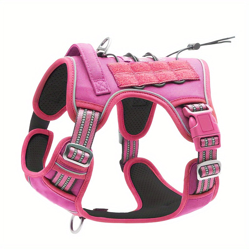 Adjustable Large Dog Harness Reflective Camouflage Polyester Training Control