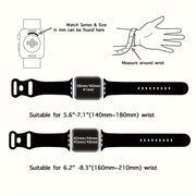 Set of 5 Waterproof Silicone Sport Bands for Apple Watch, Adjustable, Compatible with 38mm to 49mm