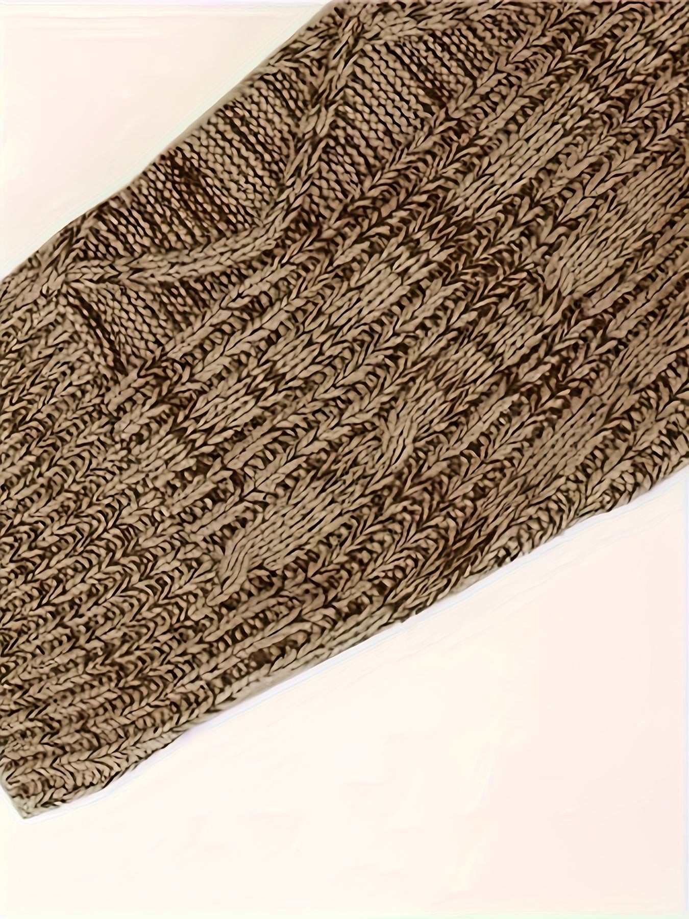 Men's Plus Size Zip-Up Cardigan with Thick Knit Stand Collar Fall Winter Acrylic