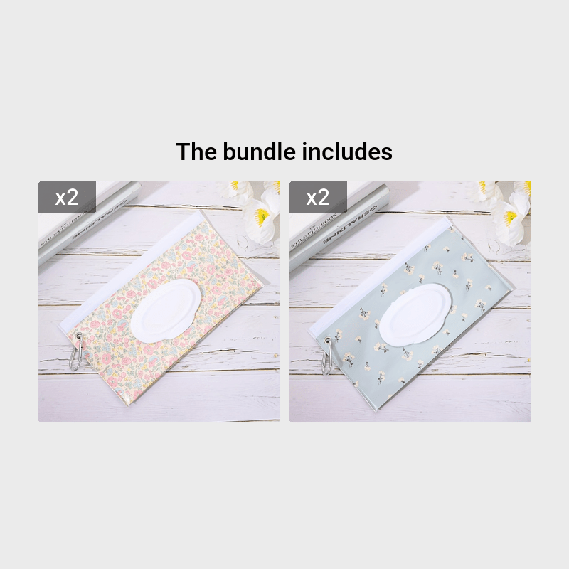 Портативный держатель для влажных салфеток EVA - Удобно компактный с застежкой на кнопке и закрытием на молнии для быстрого пополнения, совместим с большинством салфеток