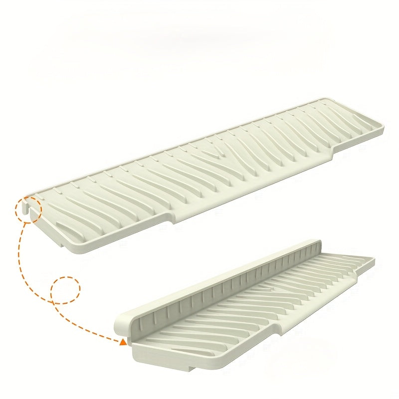 1 dona FlexiGuard silikon lavabo splash guard va tomchi tutuvchi taxta oling - oshxona va hammom uchun - ingichka suv to'sig'i va sirpanishga qarshi countertop himoya mat.