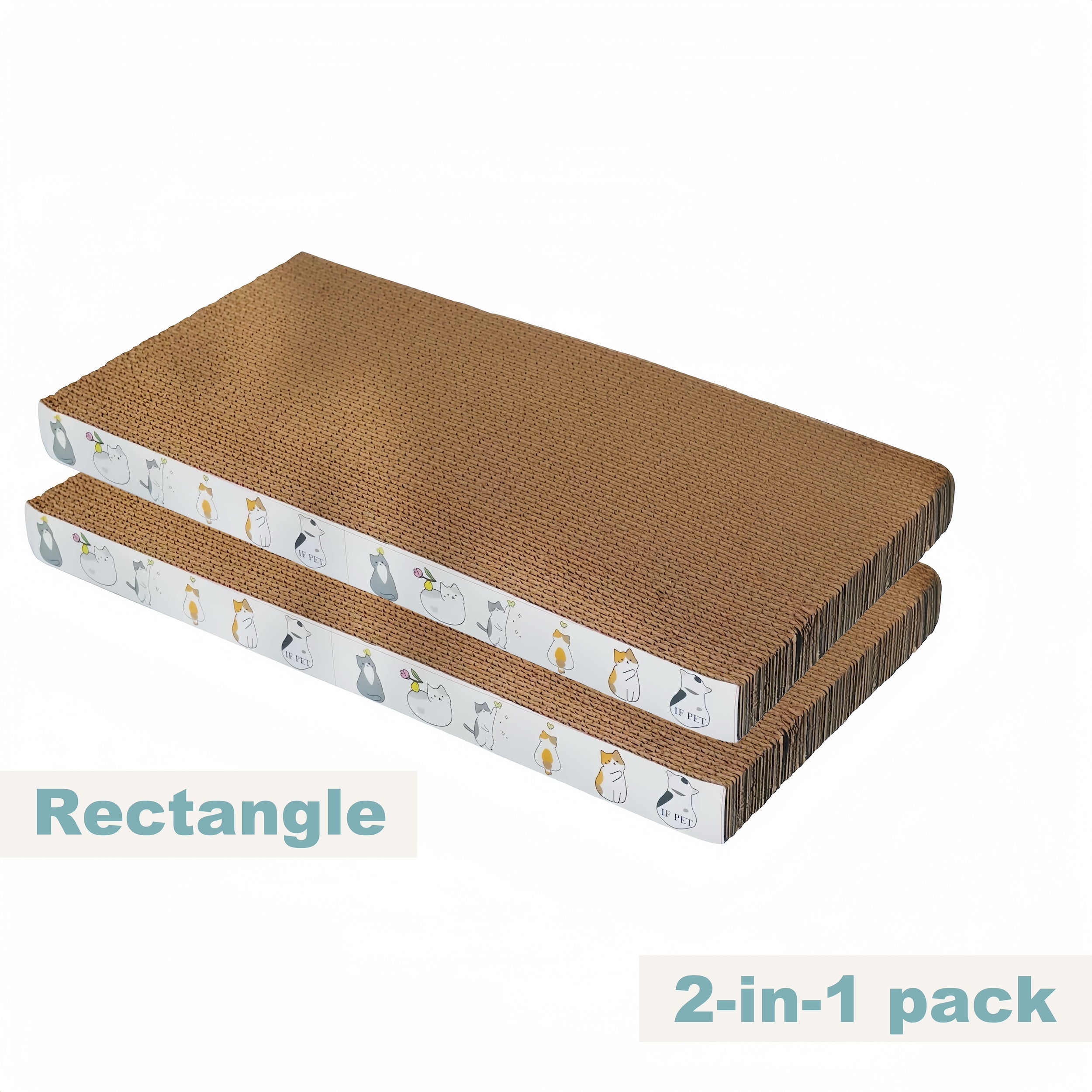 Extra-Large Reversible Corrugated Cardboard Cat Scratch Pad with Non-Slip Base