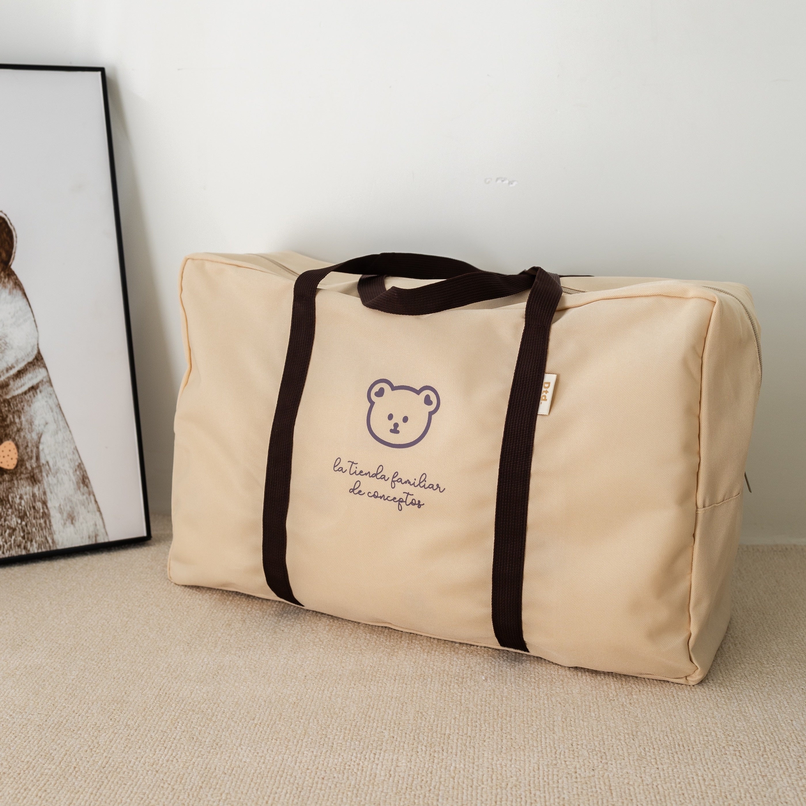 Maternity Bag Organizer with Large Capacity for Clothes and Blankets Khaki Black Durable Tote