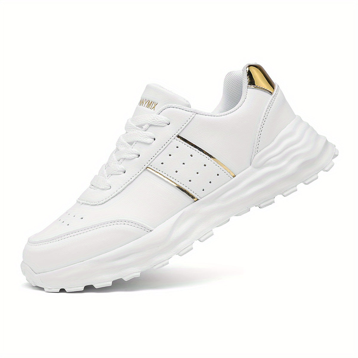 Women’s Casual Sports Shoes Large Size Golden Sequin Walking Shoes