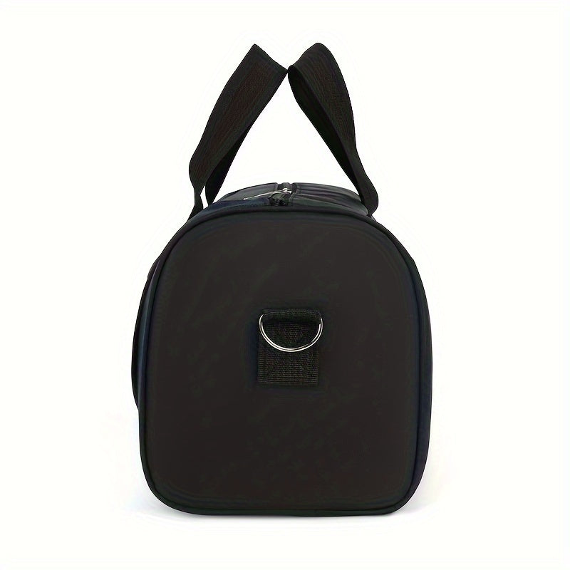 Unisex Black Nylon Tote Bag with Adjustable Shoulder Strap for Gym Yoga Sports