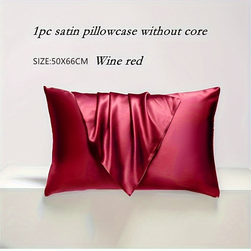 Satin Pillowcase Queen Size Black 50.8x76.2 cm Hair and Skin Care Set