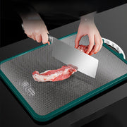 Stainless Steel Chopping Board with Non-Slip Grip and Drainage Holes