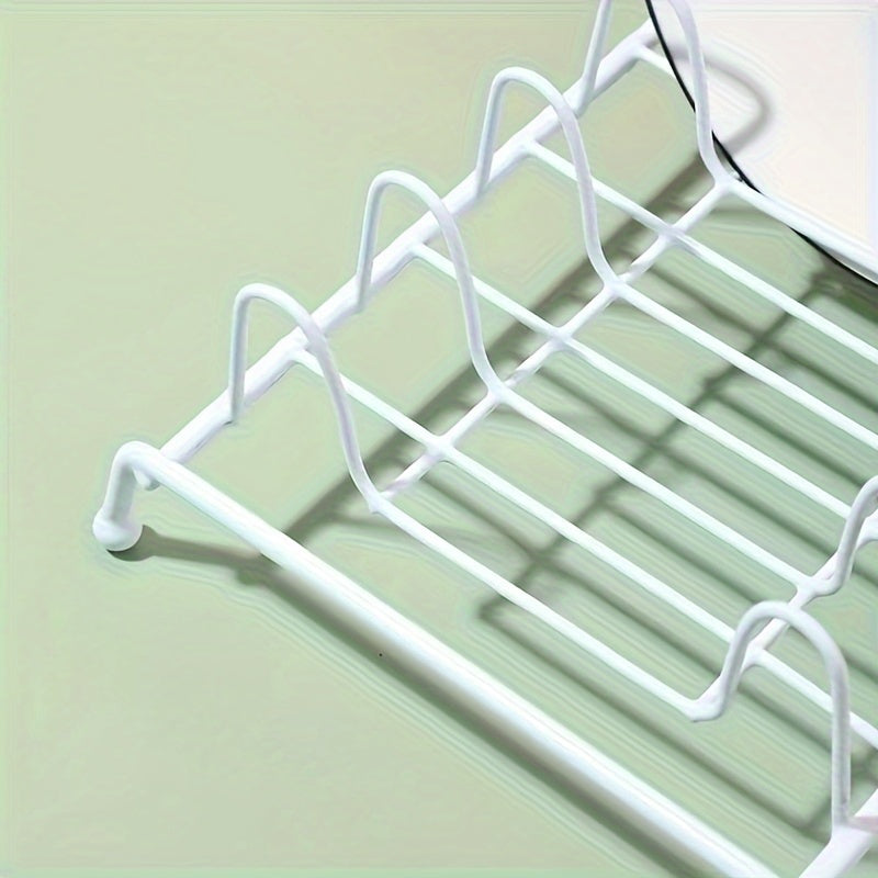 Стойка для посуды из нержавеющей стали для столешницы с большой вместимостью, компактный дизайн для организации и хранения на кухне, идеально подходит для использования на кухонной столешнице, в шкафу и на полке, необходимый кухонный аксессуар