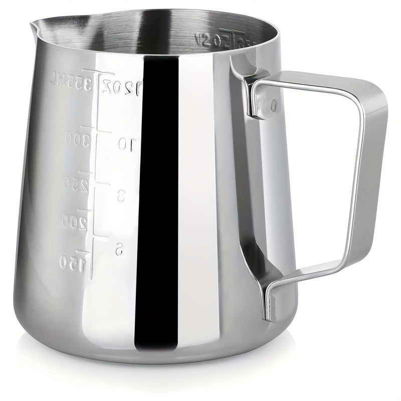 Stainless Steel Milk Frothing Pitcher 12/20 oz Commercial Espresso Tool