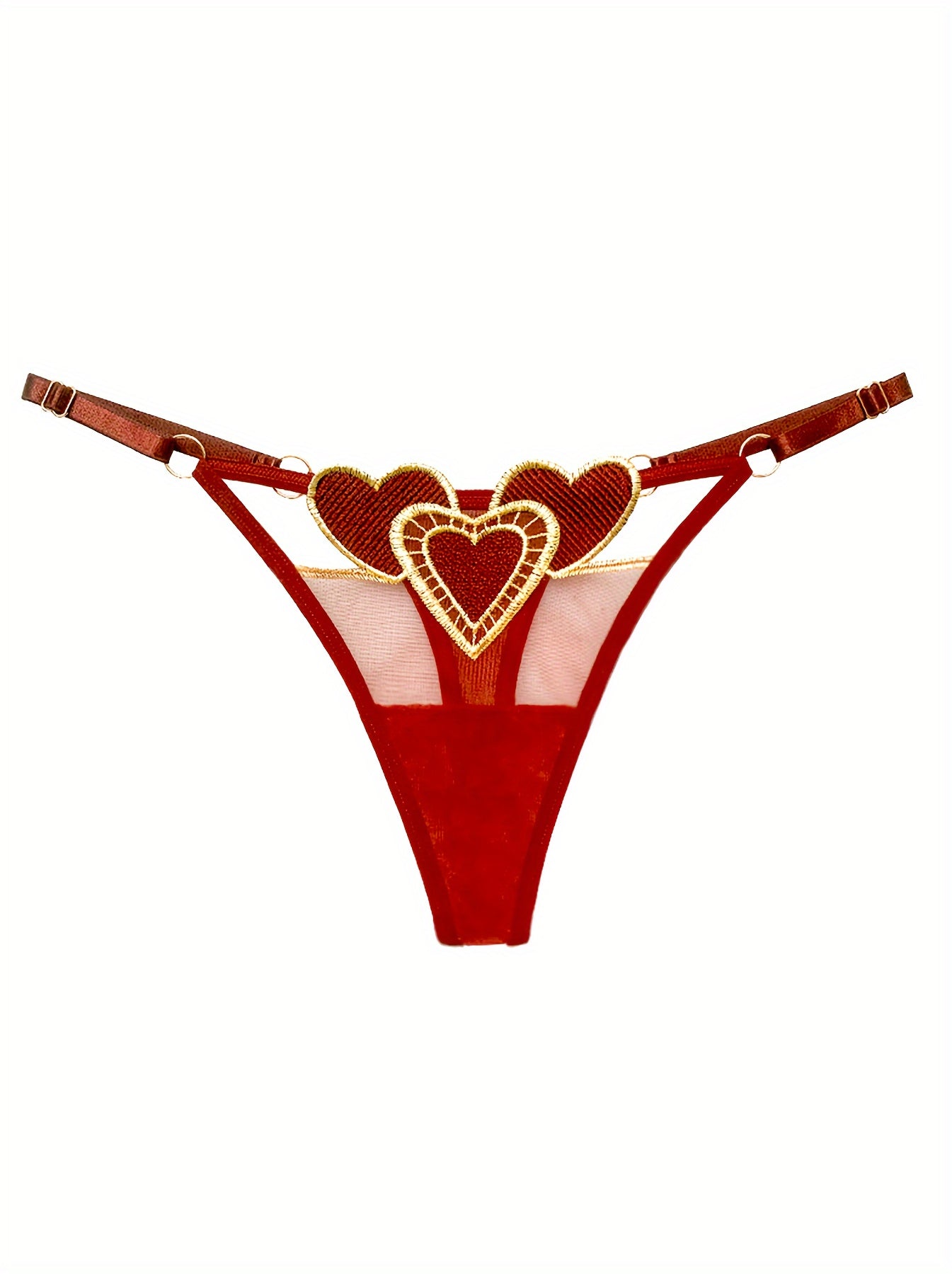 Women's Low Waist Heart Pattern Thongs Sexy Lingerie Underwear