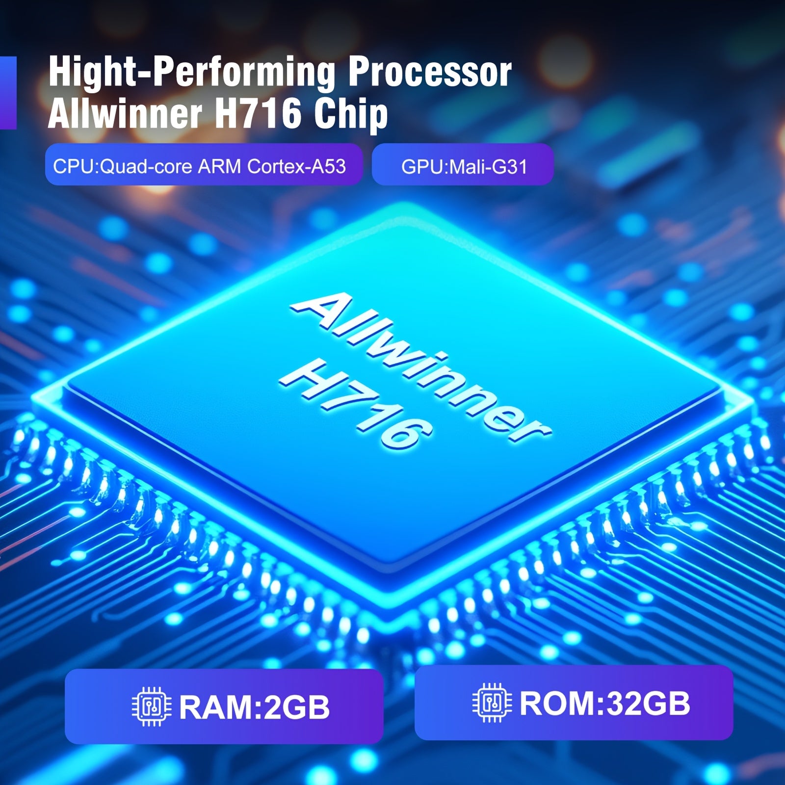 Portable Android Projector with 4K Support and Wi-Fi for Home Theater