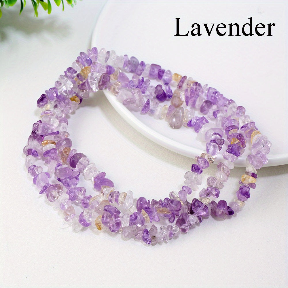 Cuentas de grava de cristal natural de 80cm para hacer joyería DIY, chips de piedras preciosas sueltas