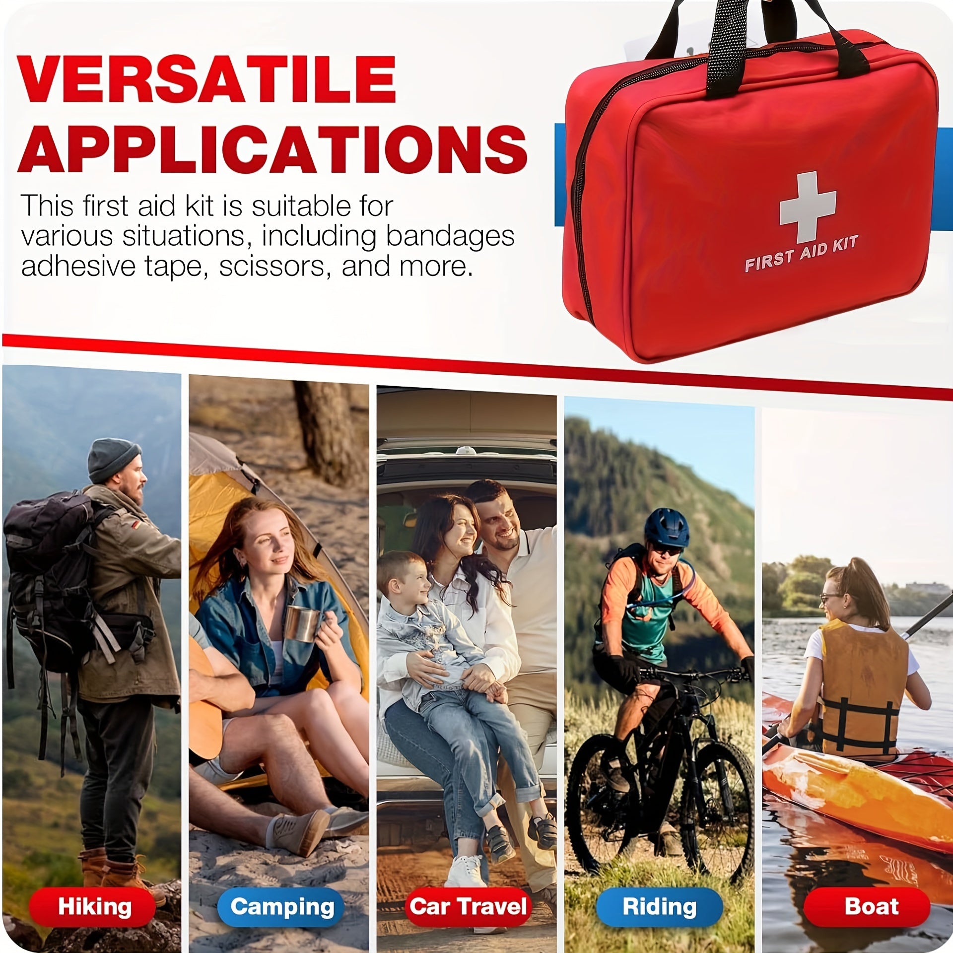 Portable First Aid Kit Set 160Pcs/27Pcs Emergency Supplies for Home Car Camping