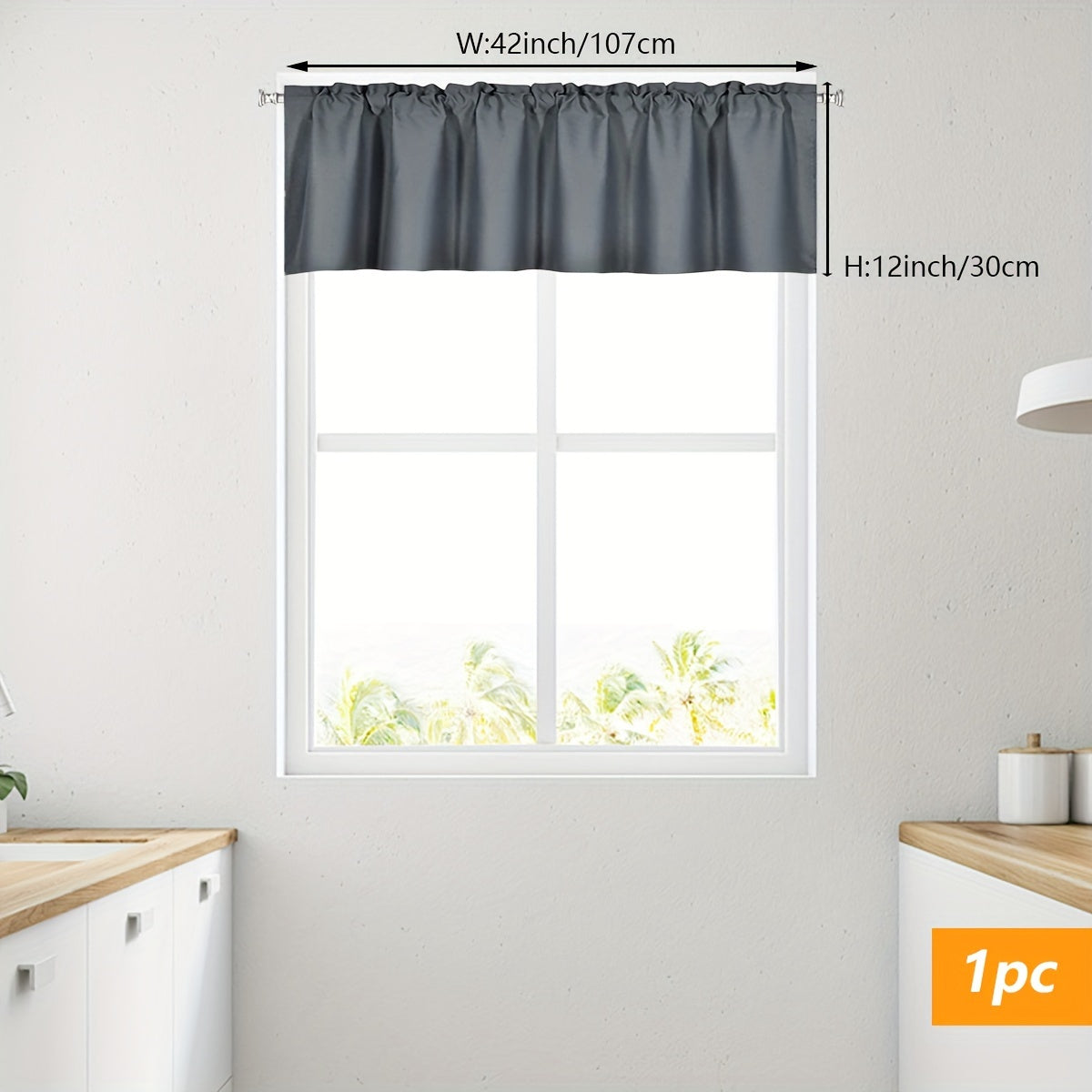 Solid Color Blackout Curtain with Rod Pocket for Privacy and Modern Style