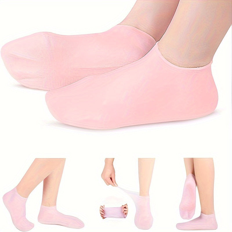 Silicone Gloves and Socks Unscented Moisturizing Hand and Foot Care Set