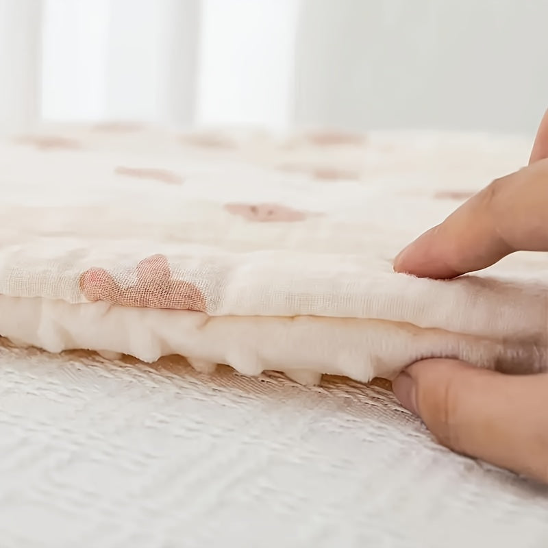 Alfombrilla para cochecito de niños, de felpa de gasa, terciopelo de frijol, suave y cómoda, accesorio para bebé