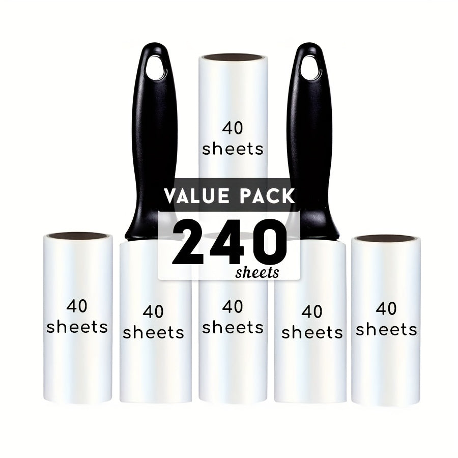 Qo'shimcha yopishqoq lint roliklari, uy hayvonlari sochlarini mebel va kiyimlardan olib tashlash uchun ideal. 40, 120, 160 yoki 240 varaqda mavjud. Qulay foydalanish uchun oson yirtiladigan dizayn. Mukammal.