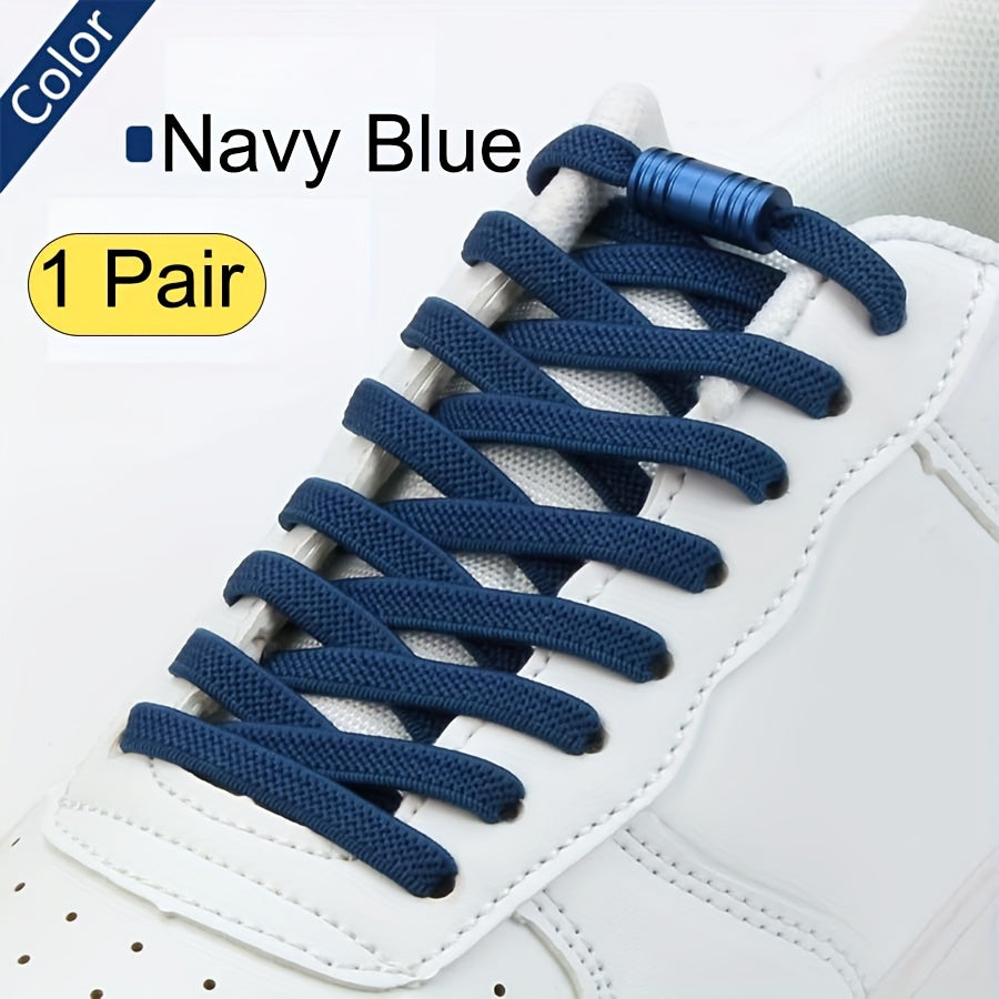 No-Tie Elastic Shoelaces for Sneakers and Casual Shoes 1 Pair Multicolor