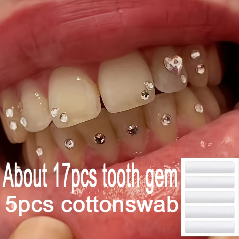 Women Teen Y2K Love Heart White Rhinestone Jewelry Set Valentines Party