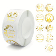 500pcs Gold Eid Ramadan Stickers for Crafts Gift Wrapping Party Decor