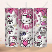 Bolalar uchun Hello Kitty dizayni bilan 20oz zanglamaydigan po'latdan yasalgan suv shisha