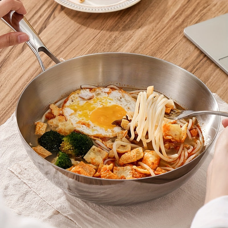 Stainless Steel Frying Pan Set 3 Sizes Nonstick Heat-Resistant Handle