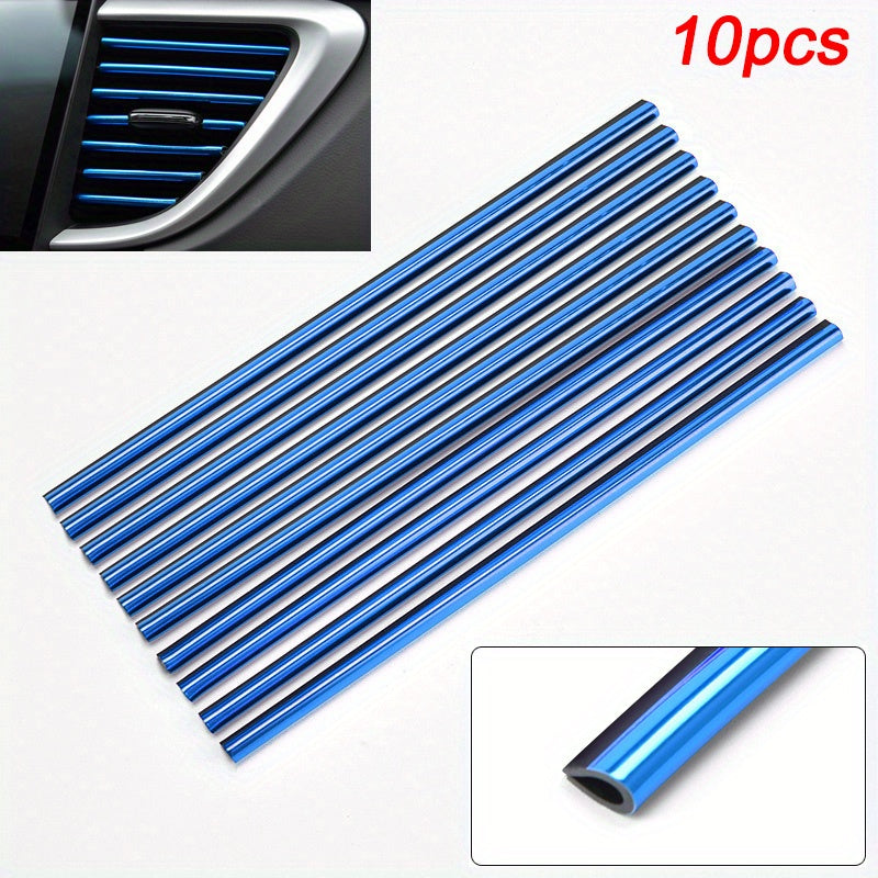 Car Interior Decoration U-Shaped Chrome Plated Air Outlet Strip