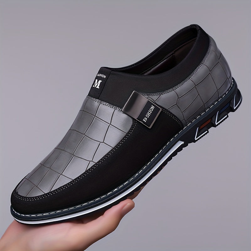 Men's Casual Slip-On Shoes Synthetic Microfiber Leather Rubber Sole Low Top Fall Spring