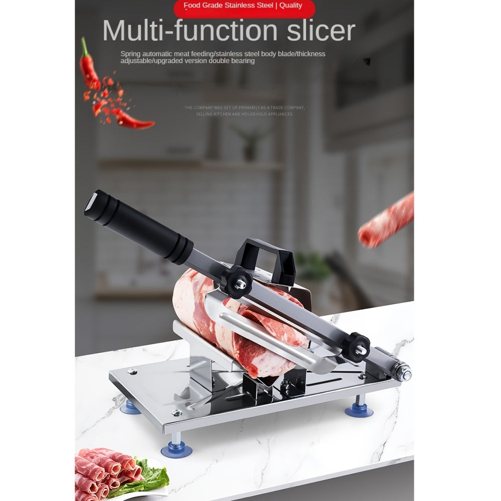 Stainless Steel Manual Meat Slicer with Rectangle Blade for Beef and Mutton