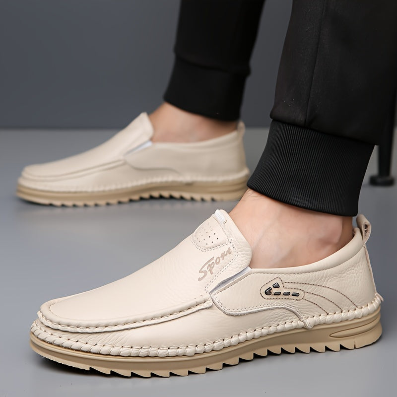 Plus-Size Men's Water-Resistant Slip-On Loafers Durable Non-Slip Casual Shoes