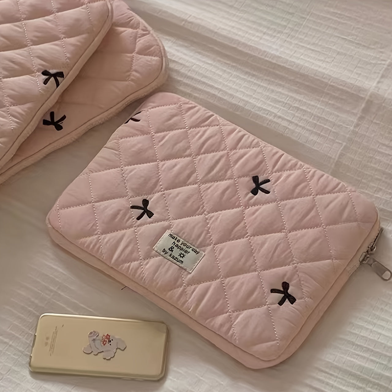 Бархатный стильный рюкзак с вышивкой из полиэстера для ноутбуков 10-15,6 дюймов