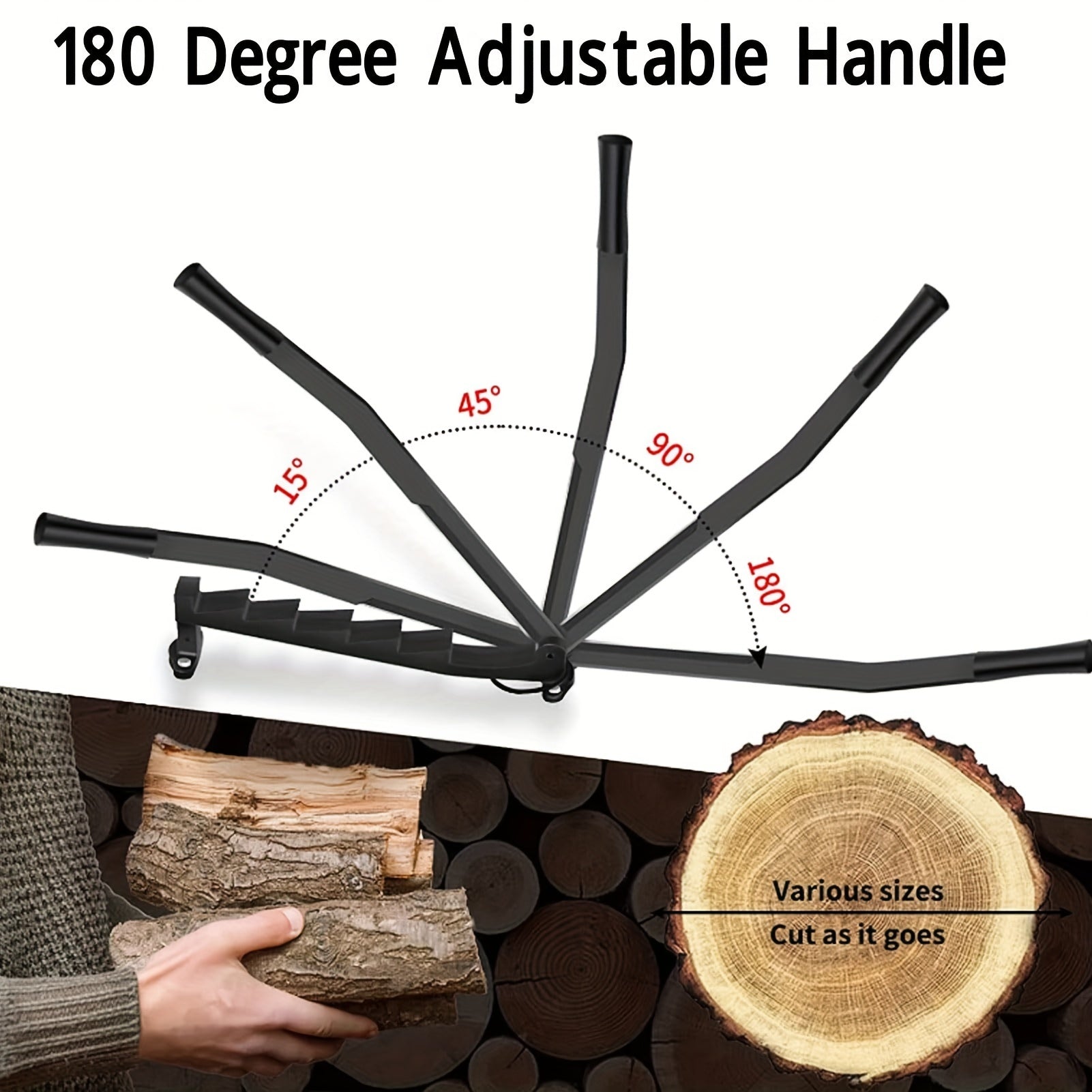 Wall-Mounted Kindling Splitter with Removable Steel Blade for Indoor Outdoor Use