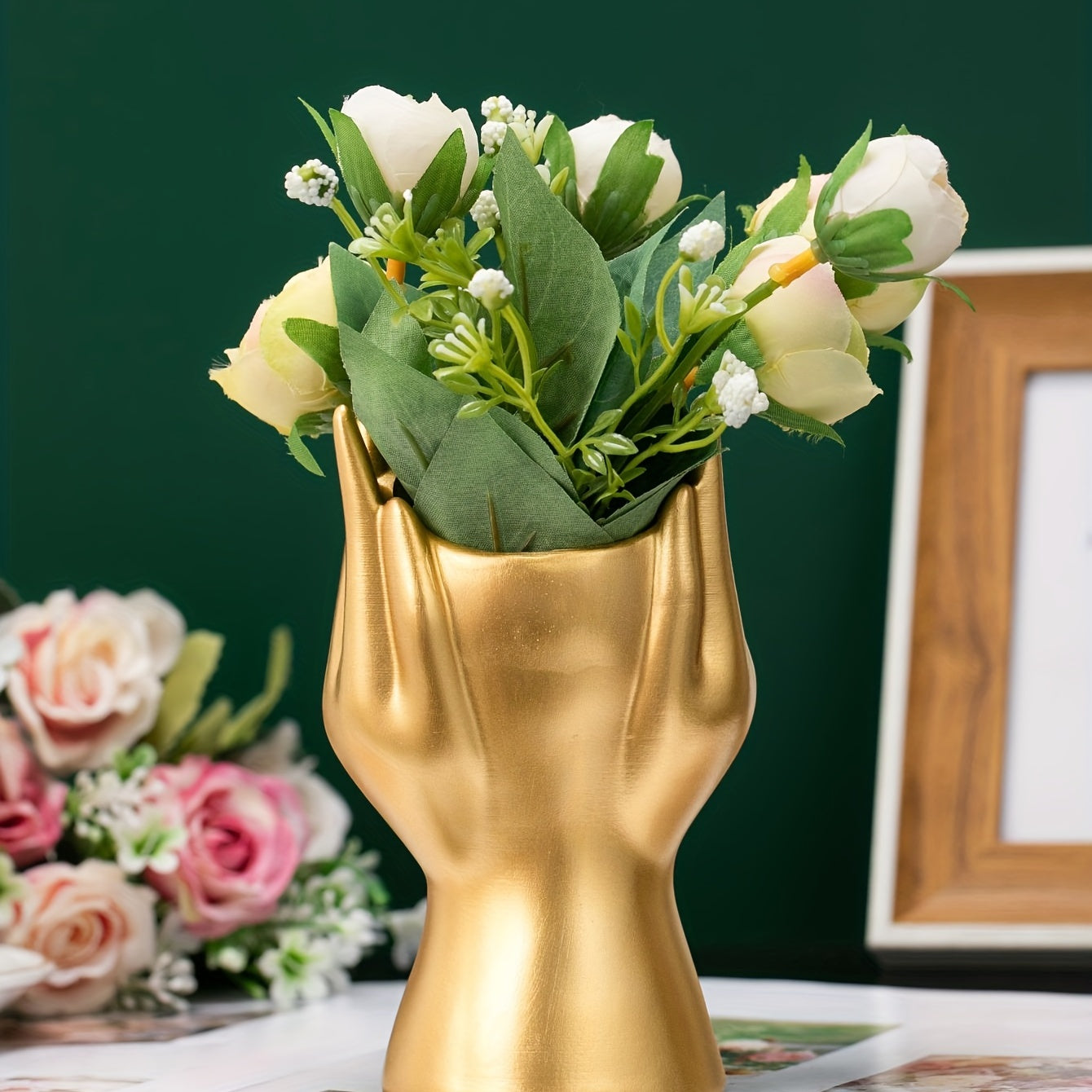 Xulosa yuzli rezin gul idishi ichki tashqi bezak stol usti bog' bog' accessory