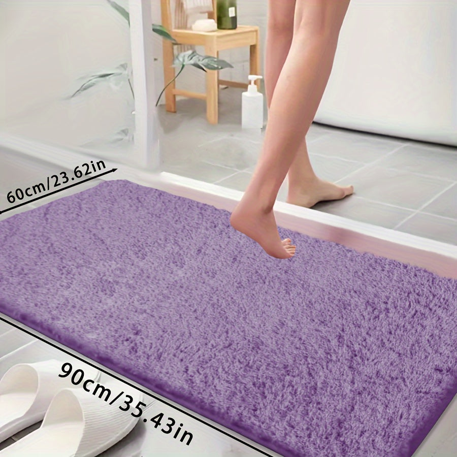 Ultra-Soft Non-Slip Absorbent Bathtub Mat for Bathroom and Laundry
