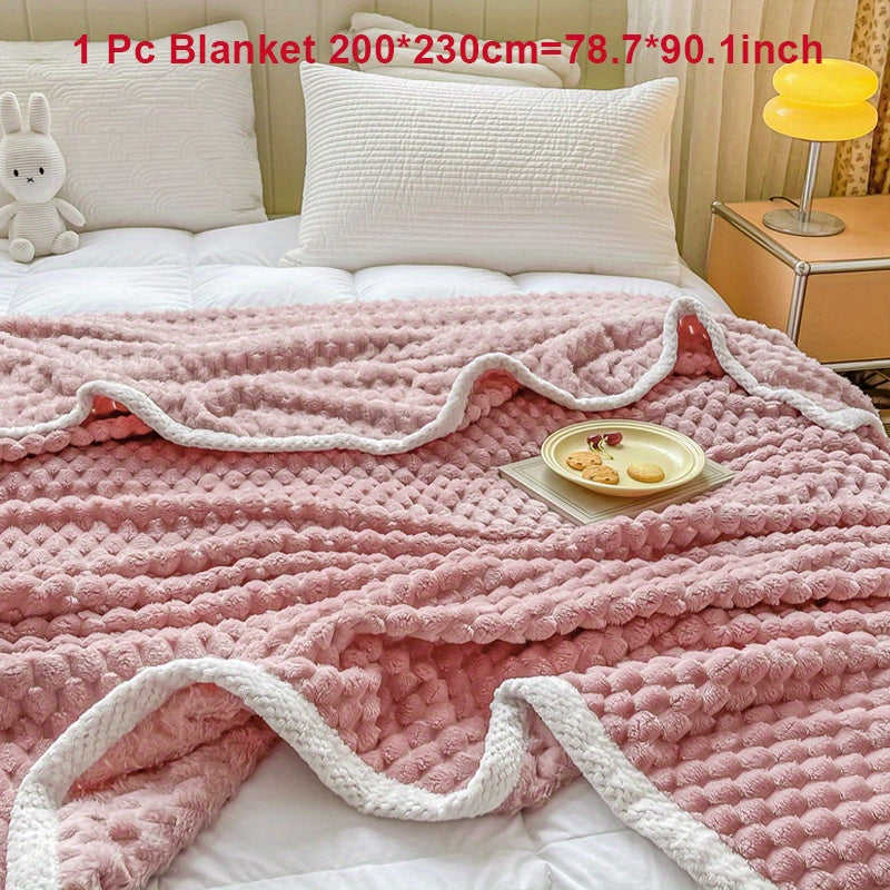 Fleece Blanket for Couch Sofa Bed Camping Travel Cozy Soft Warm Gift