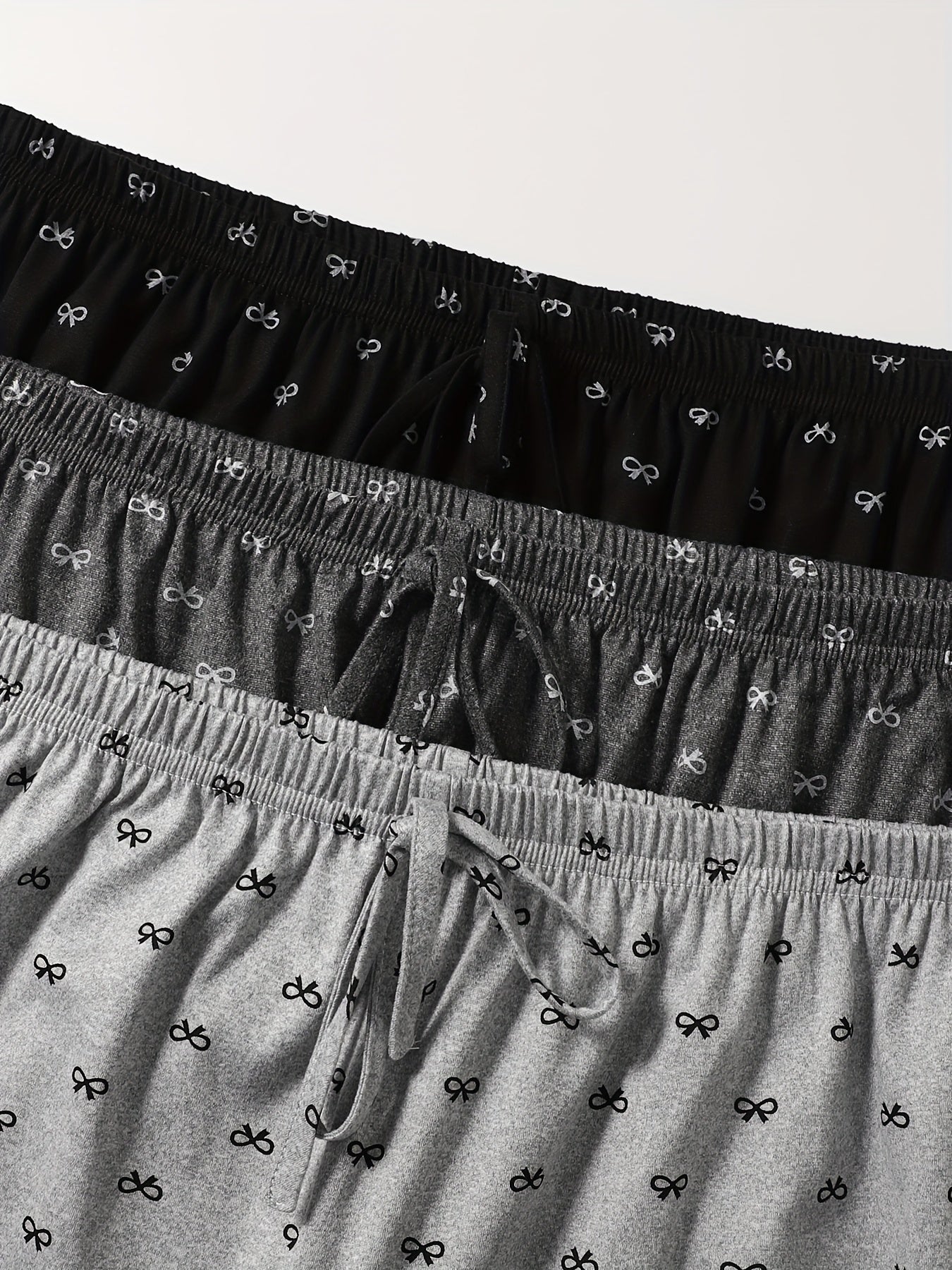 Plus Size Women's Lounge Pants Casual Joggers Sleep Pants Bow Print