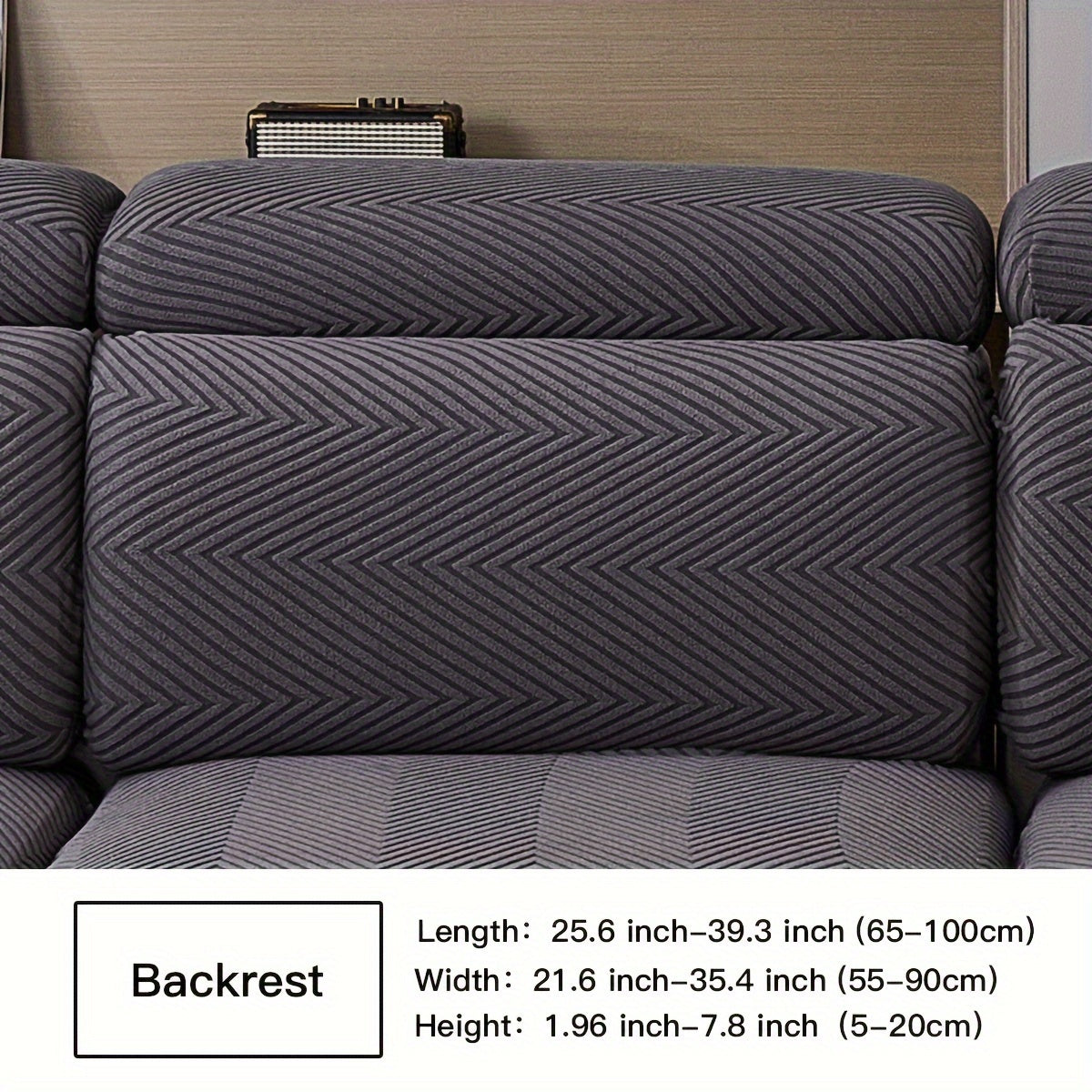 Waterproof Sofa Cover Elastic Stretch Jacquard Argyle Pattern for Home or Office