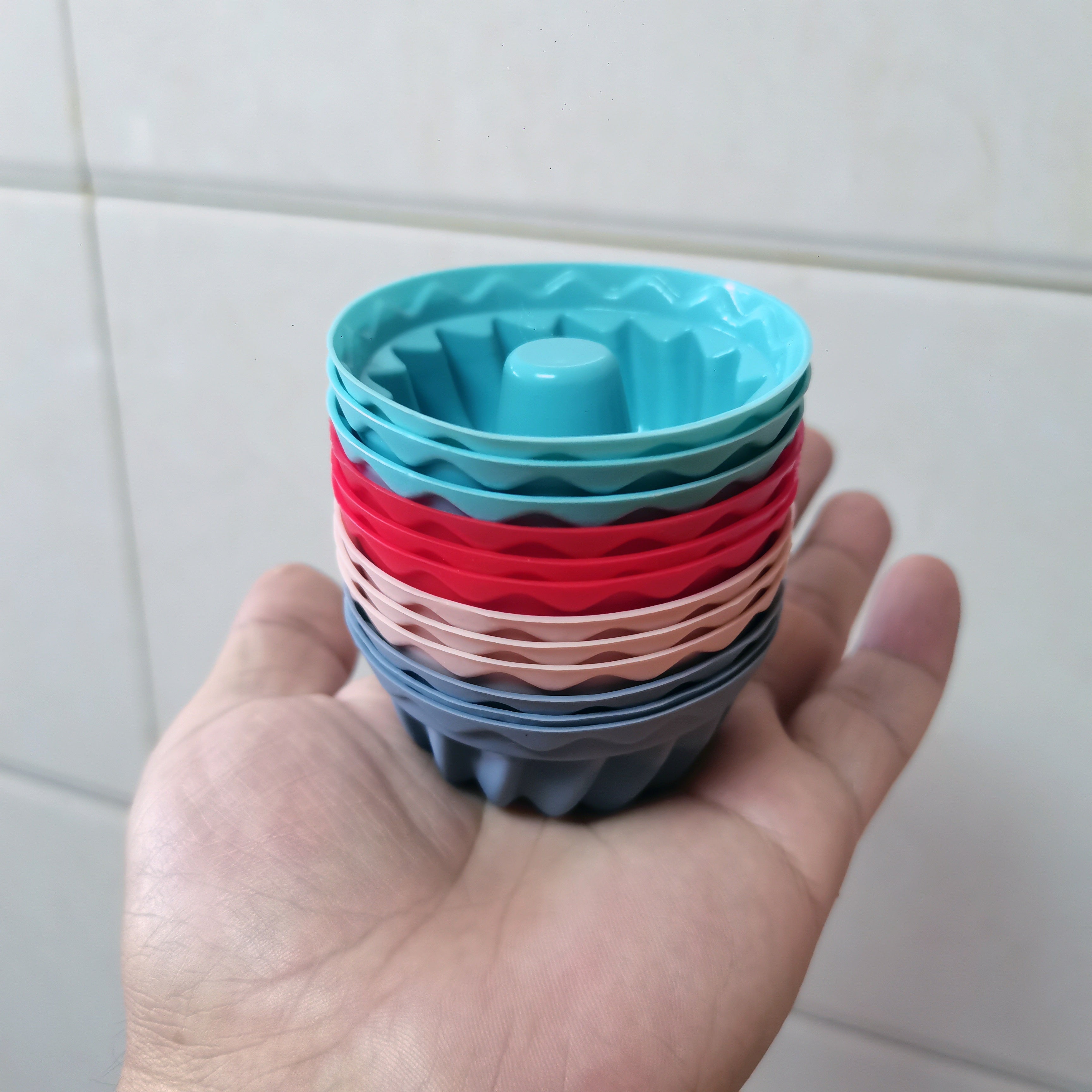 Silicone Heritage Mini Bundt Pans - 12 ta to'plam (6.5 sm), Fluted Tube Tortlarni tayyorlash uchun mukammal, Pishirish asboblari, Oshxona gadjetlari va aksessuarlar