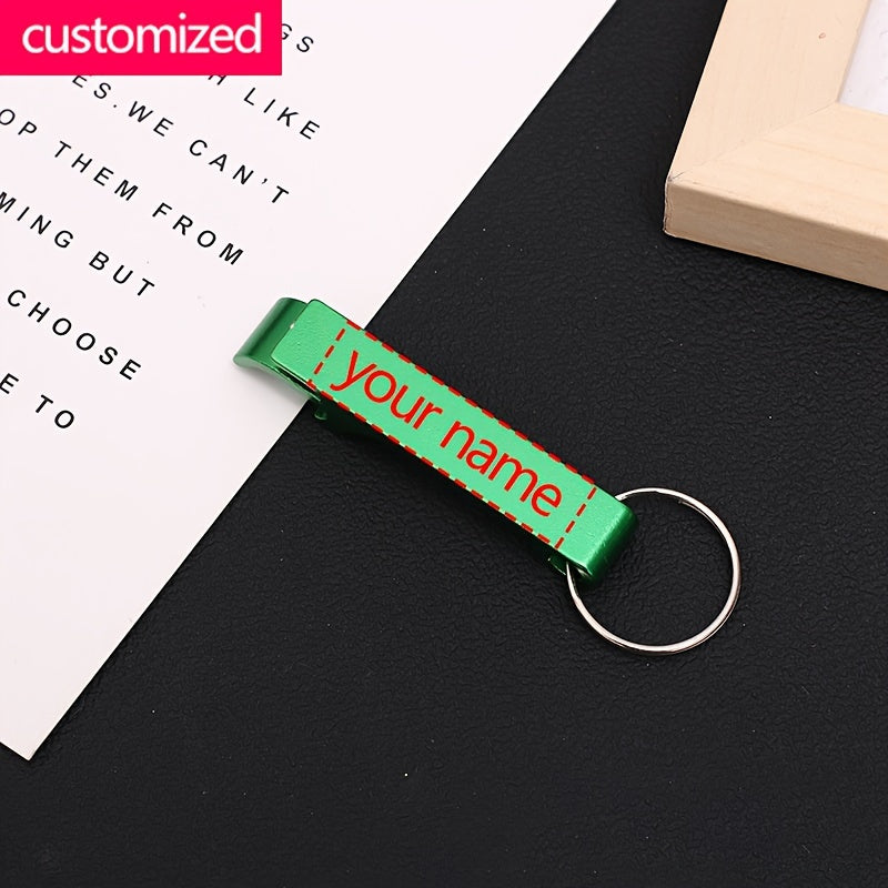 Personalized Beer Bottle Opener Keychain Alloy Logo Gift for Beer Lovers
