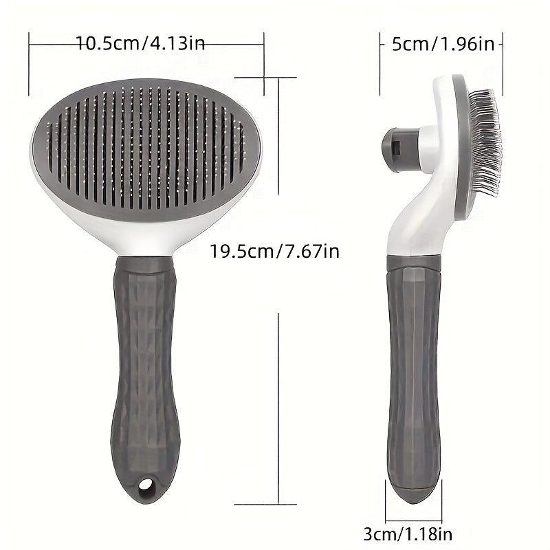 Self-Cleaning Pet Deshedding Comb for Cats and Dogs with One-Click Hair Removal and Automatic Floating Design