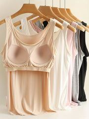 Women's Plus Size Sports Bras with Push-Up Pads, Sleeveless, Multi-Color