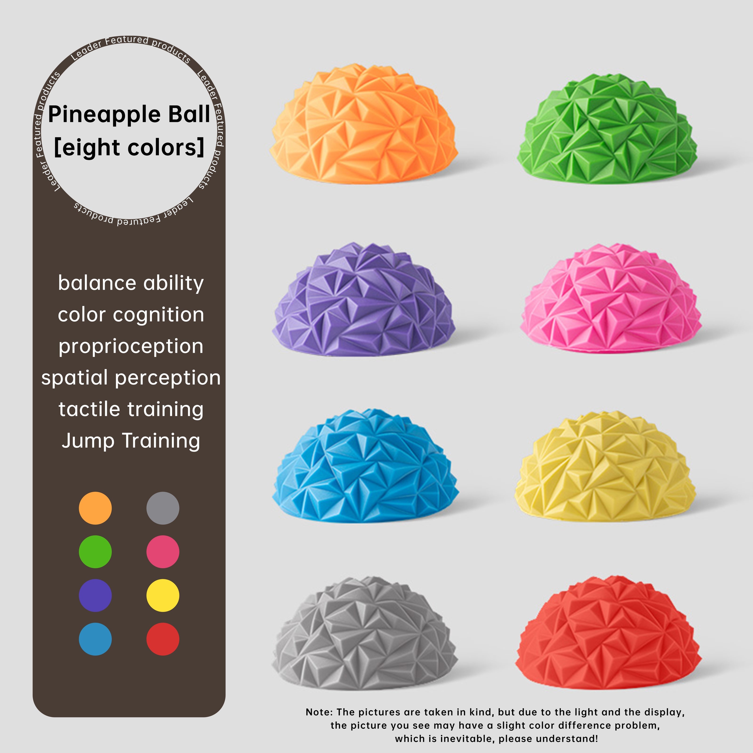 1 шт. ПВХ йога-мяч для балансировки, массажа ног и снятия стресса - подходит для йоги, пилатеса, гимнастики - взрослый, 1 упаковка