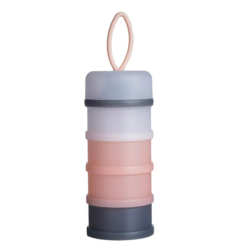 Baby Food Storage Container 4-Layer Portable Milk Powder Dispenser Travel Food Organizer