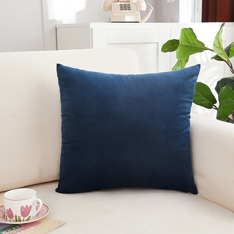 Velvet Pillow Cover Solid Color Cushion Cover for Sofa Bed Living Room 18x18 Inches