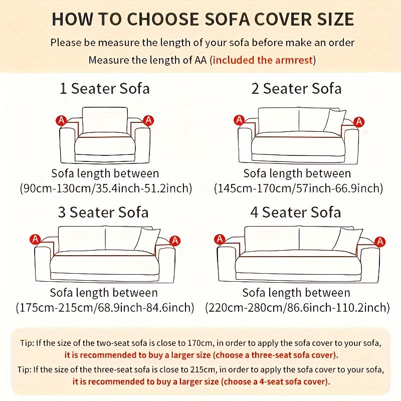 Waterproof Sofa Cover Pet-Friendly Machine Washable Fits Armchair to Sectional Polyester Spandex