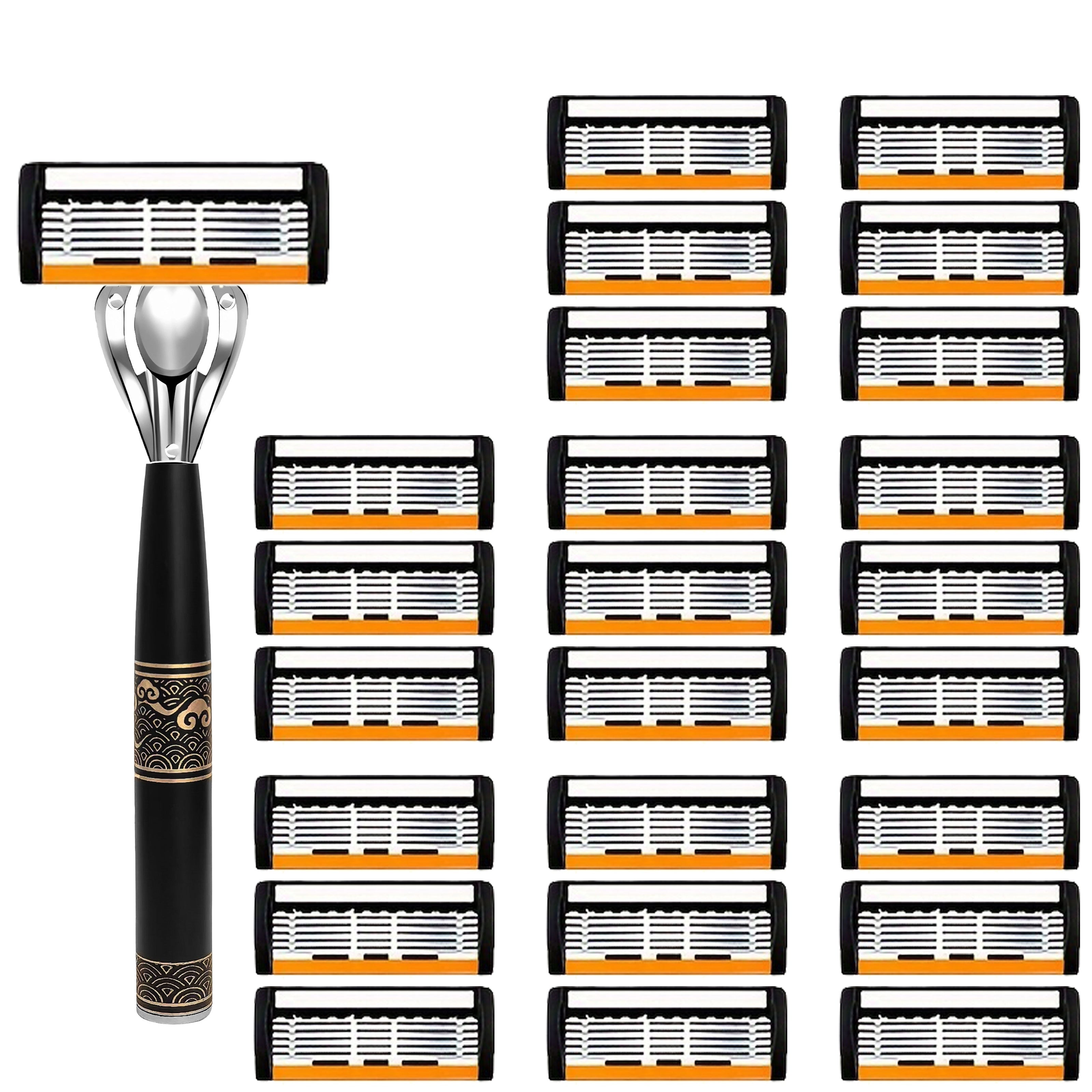 Men's Stainless Steel Safety Razor with Ultra-Sharp Blades for Close Shaving