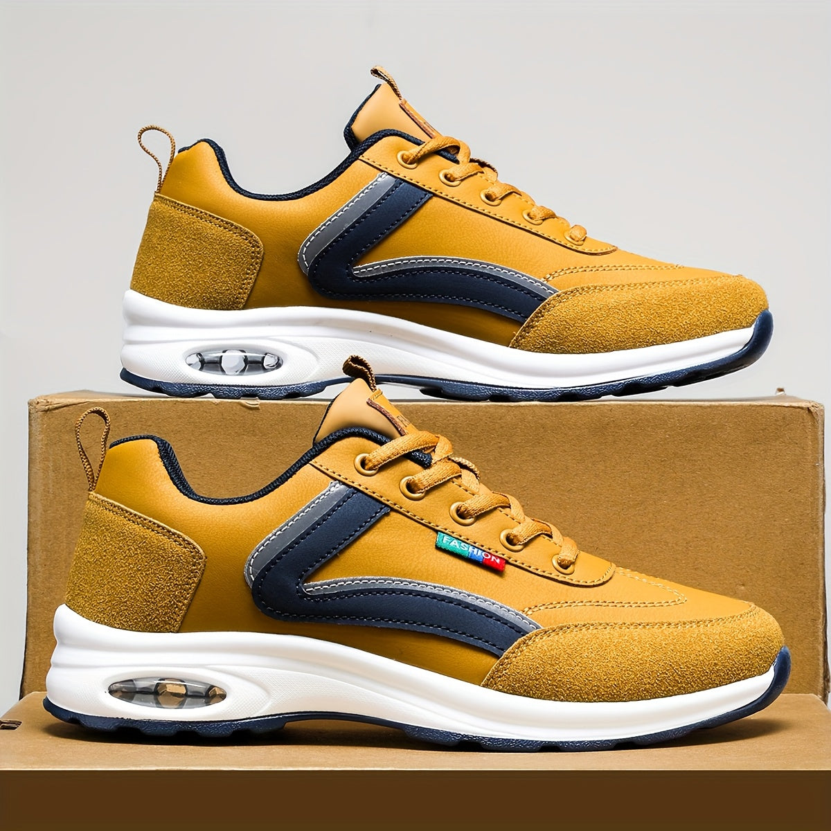 Men's Casual Athletic Sneakers Rubber Sole Fabric Insole Low Top Sports Shoes