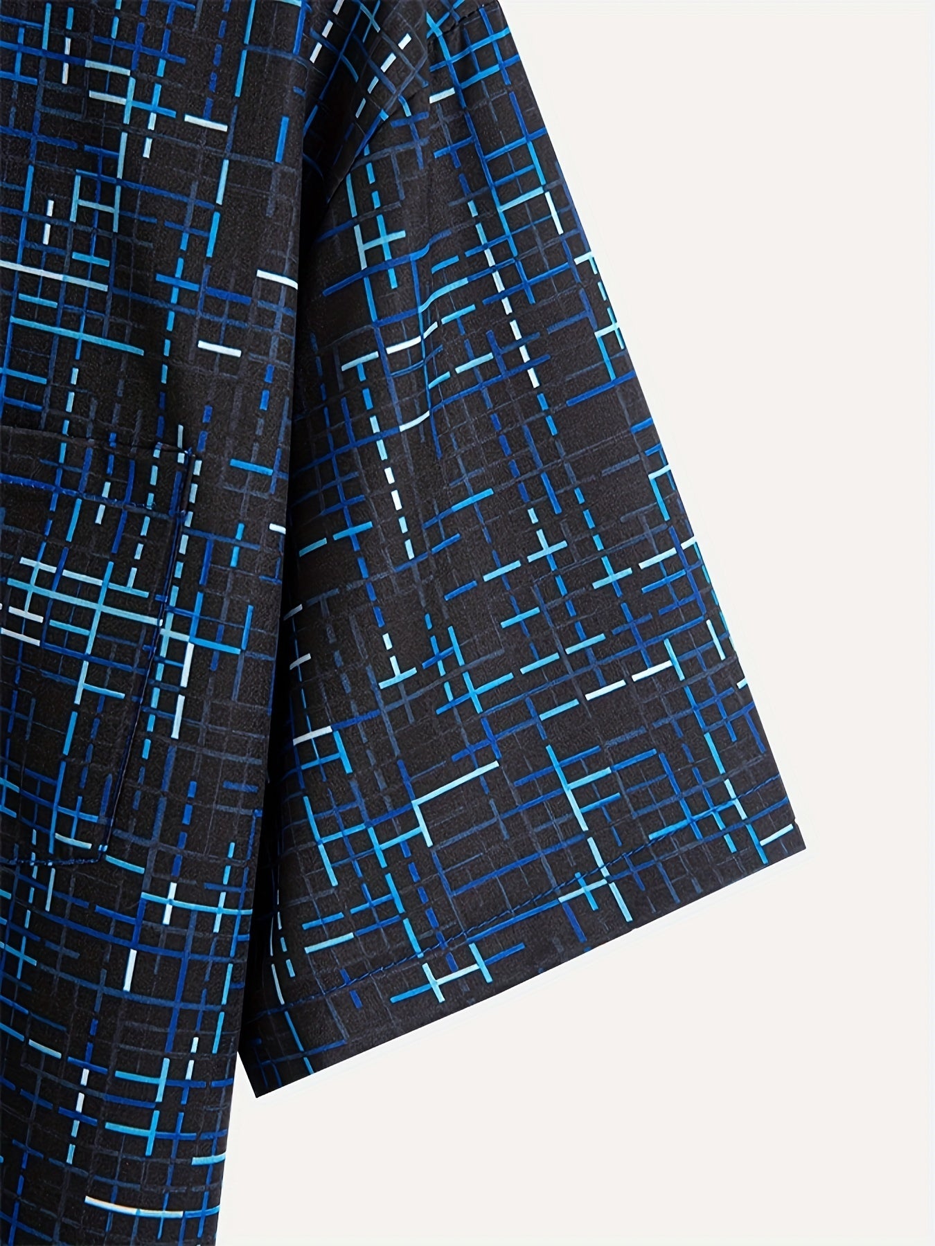 Plus Size Men's Checkered Graphic Print Short Sleeve Shirt for Summer