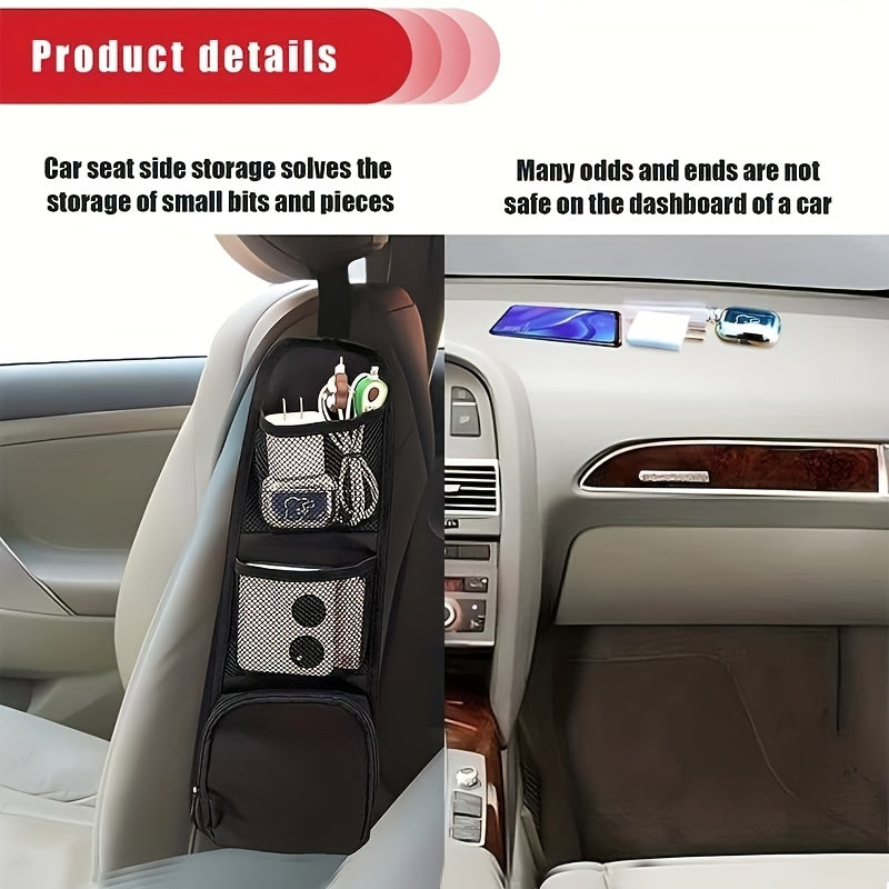 Bolsa colgante de almacenamiento para asiento de coche, organizador multi-bolsillo para coches, SUVs, camiones